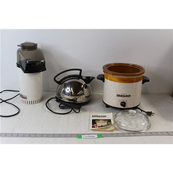 Popcorn Pumper Popcorn Machine - Tested Works, Toastmaster Kettle - Tested Works, Rival Crock-Pot -