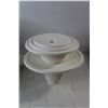 Image 2 : Beacon Rise and Shine Kneading Pan, 3 Tier Cupcake Server, (2) Tupperware Big Bowls - One Has No Lid