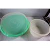 Image 3 : Beacon Rise and Shine Kneading Pan, 3 Tier Cupcake Server, (2) Tupperware Big Bowls - One Has No Lid