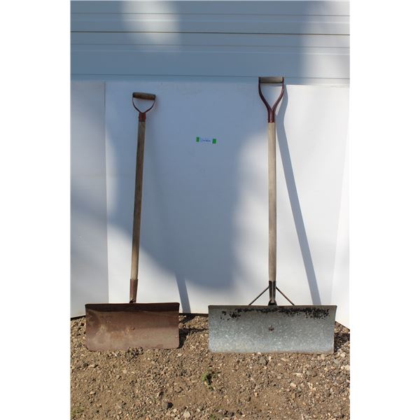 ** (2) Metal Snow Shovels