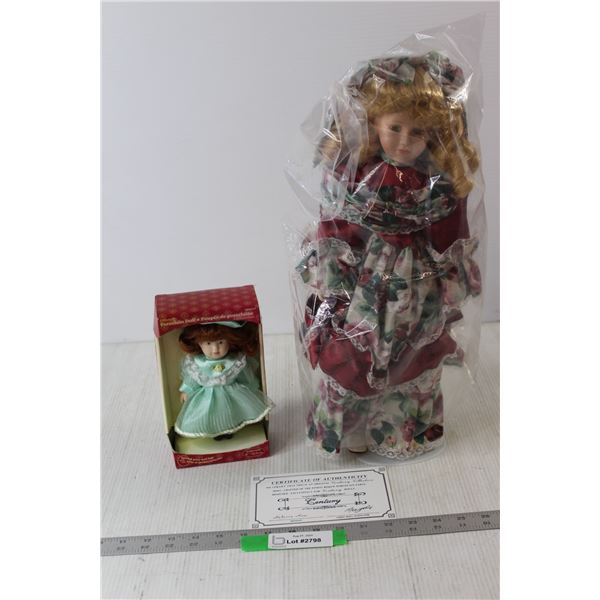 (2) Porcelain Dolls