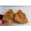 Image 4 : Wool Yarn, (2) Handmade Toques, Watch Case and Assorted Cords