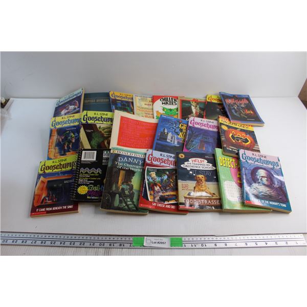 (10+) Assorted Books - Goosebumps, Baptist Hymnal and Chiller Mazes