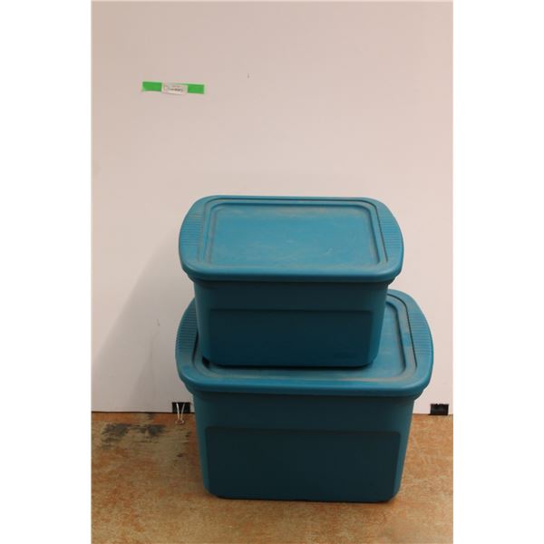 *(2) Sterilite Plastic Totes