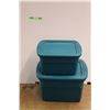 Image 1 : *(2) Sterilite Plastic Totes