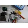 Image 2 : Liquid Plumber Pro, Tarpaulin 10' x 8', Plastic Basket and Assorted Kitchenware