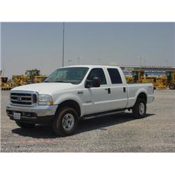 FORD F250 LARIAT SUPER DUTY SUPER CREW CAB 4X4 PICKUP, s/n 1FTNW21PX4EC17592: