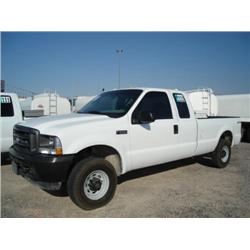 FORD F250XL SUPER DUTY SUPER CAB 4 DOOR 4X4 PICKUP, s/n 3FTNX21L24MA08500: