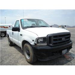 FORD F250XL PICK UP, s/n 1FTNF20L62EC37186: