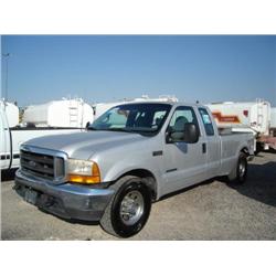 FORD F250 SUPER CAB PICK UP, s/n 1FTNX20F71EA63022: