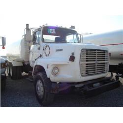 FORD L9000 3750 GALLON T/A WATER TRUCK, s/n 1FDYY90WOLVA03343: