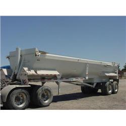 CPS  TSTD-32 T/A 32ft. ROUND BOTTOM FRAMELESS END DUMP TRAILER, s/n 4Z4515422YP003254: