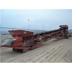 SUPERIOR POWERSTACKER 36in. X 95ft. PORTABLE RADIAL STACKING CONVEYOR, s/n 3458: