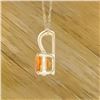 Image 3 : Gold Citrine Pendant Necklace with Garnet Accent - 10kt Yellow Gold