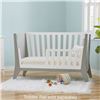 Image 2 : Premium Convertible Crib - White/Gray Contour Rockwell