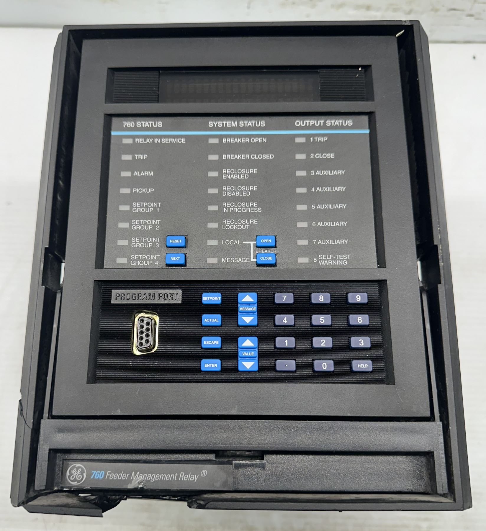 GE Multilin #SR760-CASE Model 760-P1-G1-S1-LO-A20-R Feeder Management ...
