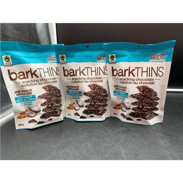 BarkThins Snacking Chocolate-Dark Chocolate Coconut with Almonds (3 x 150g)