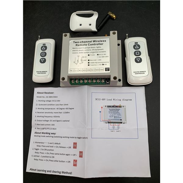 Fushionsea Wireless Two-Channel Wireless Remote Controller