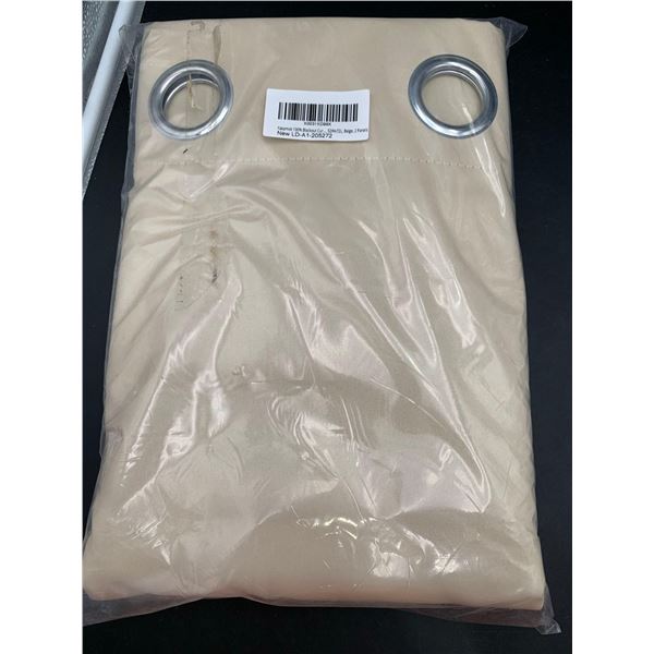 Yakamok 100% Blackout Curtains for Bedroom 84 Inch Length, Grey Full Light Blocking Drapes with Blac