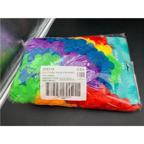 Leis Floral Value 6pk Rainbow (6ct)