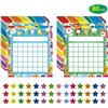 Image 1 : 80 Pack Classroom Incentive Chart for 2 Designs with 2400 Pieces Colorful Star Stickers for Kids Stu