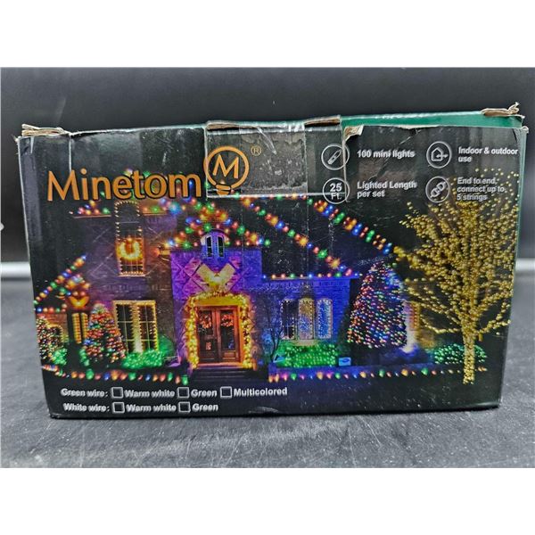 Mintom 100 Mini Lights 25ft, Indoor and Outdoor