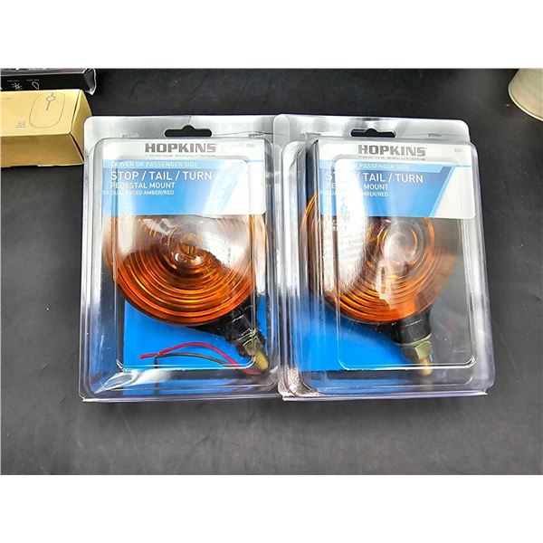 Hopkins Stop/Tail/Turn Pedestal Mount Dul Faced Amber/Red (2ct)