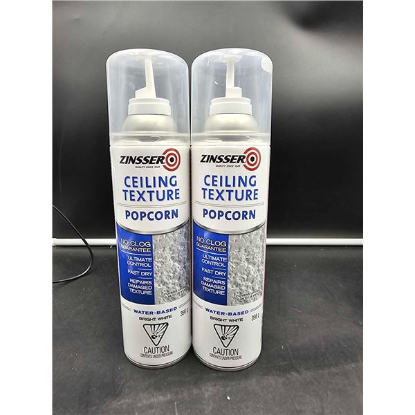 Zinsser Ceiling Texture Popcorn Spray-Bright White (2 x 396g)