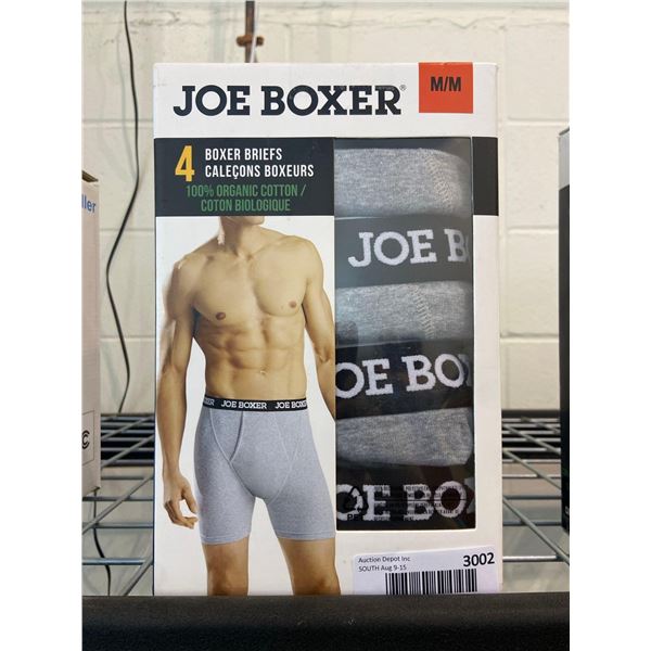 Joe Boxer mens boxer briefs, pack of 4 size medium