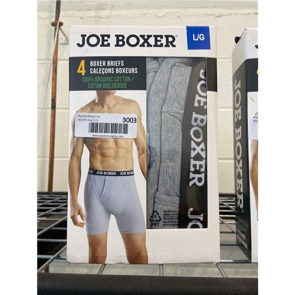 Joe Boxer mens boxer briefs, pack of 4 size large