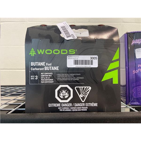Woods butane fuel 3x227g