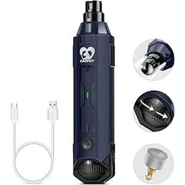 Casfuy 6-Speed Dog Nail Grinder - Newest Enhanced Pet Nail Grinder Super Quiet Rechargeable Electric