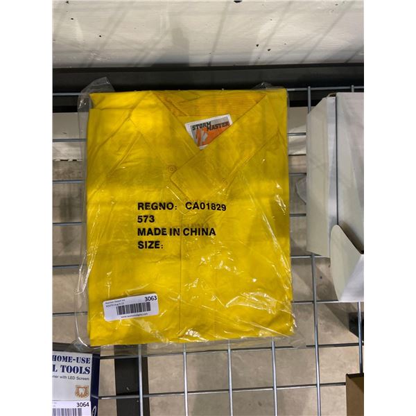 Yellow Rubber Rain Suit XXXL