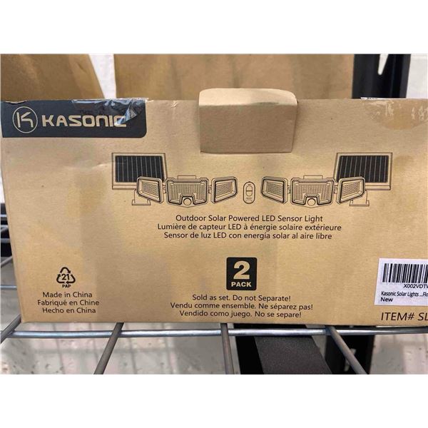 Kasonic Outdoor Solar Powered Led Sensor Light 2 Pack