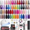 Image 1 : MEFA Gel Nail Polish Kit with UV Light - 32 Colors All Seasons Popular Gel Nail Polish Set with Base