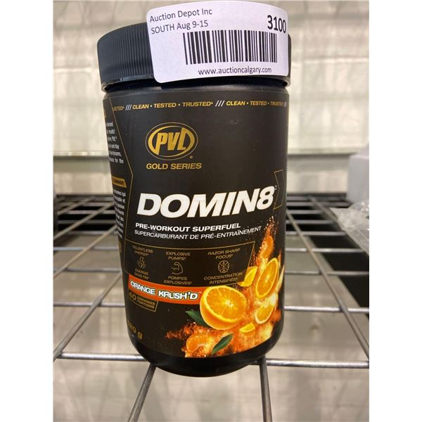 PVL Gold Series Domin8 Pre Workout Orange Krush'D 520g