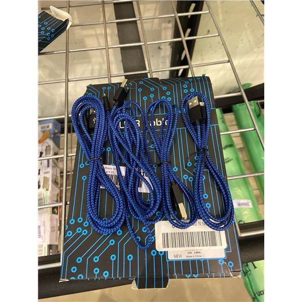 Lot of 4 Braided Iphone Charging Cords