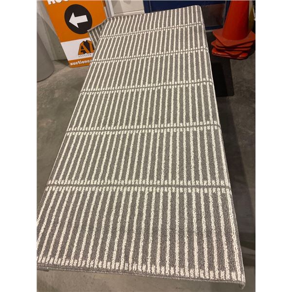 All Purpose Area Rug Grey & White 72" x 45.5"