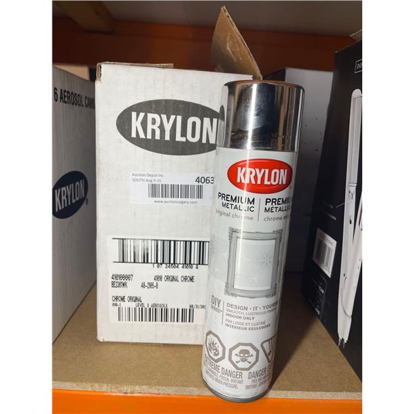 Krylon Premium Metallic Original Chrome Paint 6 x 227g