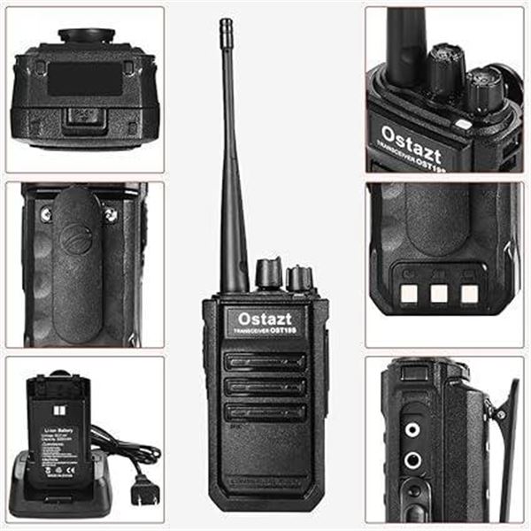 Ostazt OST19S Walkie Talkies Long Range Rechargeable 3200mAh Li-ion Battery Professional Two Way Rad