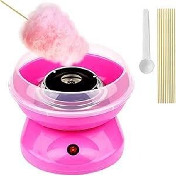 Cotton Candy Machine, Vintage Cotton Candy Maker Kit with Splash Prevention Bowl, Mini Cotton Candy 
