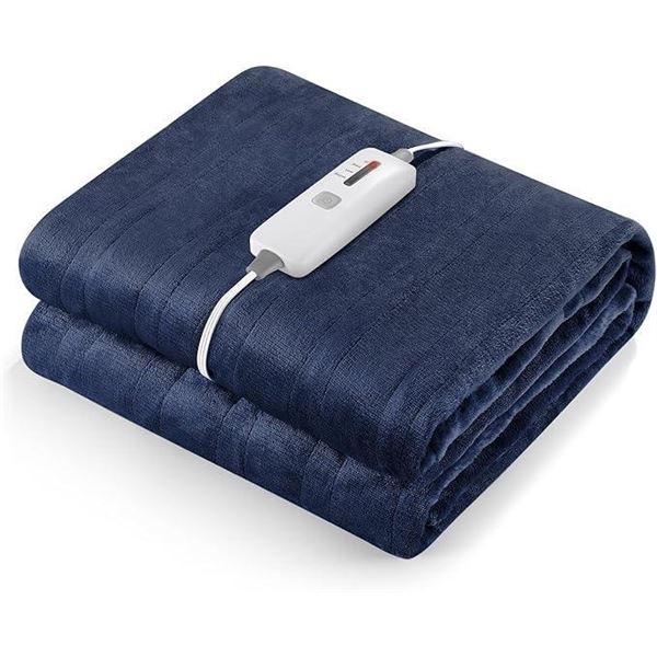 Heated Electric Blanket Flannel Heated Blanket with 4 Heating Levels & 10 Hours Auto Off, Comfort Wa