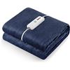 Image 1 : Heated Electric Blanket Flannel Heated Blanket with 4 Heating Levels & 10 Hours Auto Off, Comfort Wa