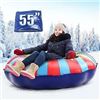 Image 1 : EPN Snow Tube, 55" Extra Large Snow Sled with 1 mm Heavy-duty Thickened Bottom Higher Sturdy Handles