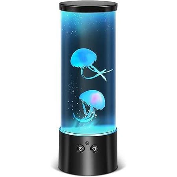 Jellyfish Lamp Aquarium Night Light with Remote Control, Dimmable Mood Light with 17 Colour Changing