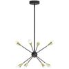 Image 1 : artika Wayden 21W LED Integrated Sputnik Pendant Light Fixture, Black and Gold Ideal for Dining Room