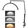 Image 1 : Andoer HD-M3X Desktop LED Video Light Half-Moon Shaped Fill Light 3000K-6000K Dimmable with C-Clamp 
