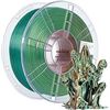 Image 1 : Tricolor PLA Filament 1.75mm 3D Printer Filament, 1 KG Silk PLA Green-Blue Tri Color Filament Color