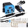Image 1 : 110V 145W Wood Burning Pen Tool Craft Pyrography Machine Burner Set +Accessories (Blue)