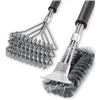 Image 1 : 2 Pack BBQ Grill Brush, 18 inch bbq accessories, BBQ Cleaning Brush Safe Bristle Free BBQ Brush,100%